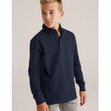 WE Fashion - Poloshirt - Navy - Lange Mouw - Katoen - Normale Pasvorm