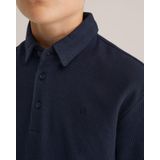 WE Fashion - Poloshirt - Navy - Lange Mouw - Katoen - Normale Pasvorm