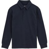 WE Fashion - Poloshirt - Navy - Lange Mouw - Katoen - Normale Pasvorm