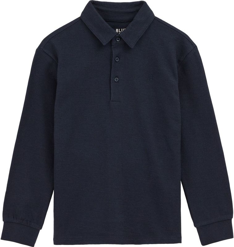 WE Fashion - Shirt - Navy - Lange Mouw - Polokraag