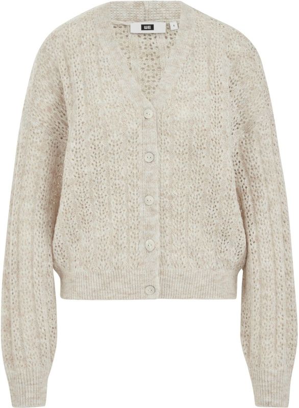 WE Fashion - Cardigan - Beige - Gebreid