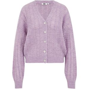 WE Fashion - Cardigan - Lila - Gebreid - Met Wol