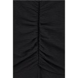 WE Fashion - Jurk - Curve - Dames - Met Structuur - V-hals - Korte Mouwen