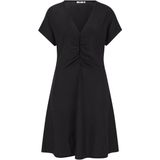 WE Fashion - Jurk - Curve - Dames - Met Structuur - V-hals - Korte Mouwen