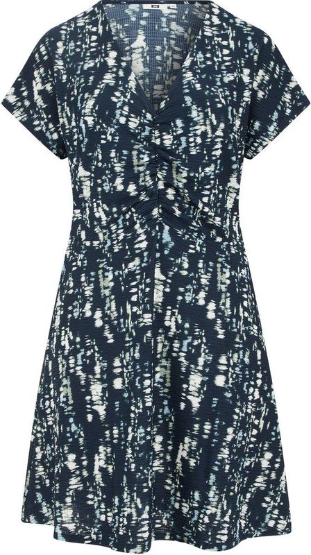 WE Fashion - Dames Jurk - Donkerblauw - Curve - Regular Fit