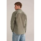 WE Fashion - Regular Fit - Overhemd - Mosgroen - Katoen