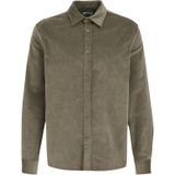 WE Fashion - Regular Fit - Overhemd - Mosgroen - Katoen