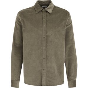 WE Fashion - Regular Fit - Overhemd - Mosgroen - Katoen