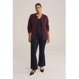 WE Fashion Curve - Cardigan - Donkerrood - Gebreid