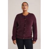 WE Fashion Curve - Cardigan - Donkerrood - Gebreid
