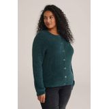 WE Fashion Curve - Cardigan - Donkergroen - Gebreid