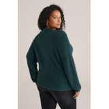 WE Fashion Curve - Cardigan - Donkergroen - Gebreid