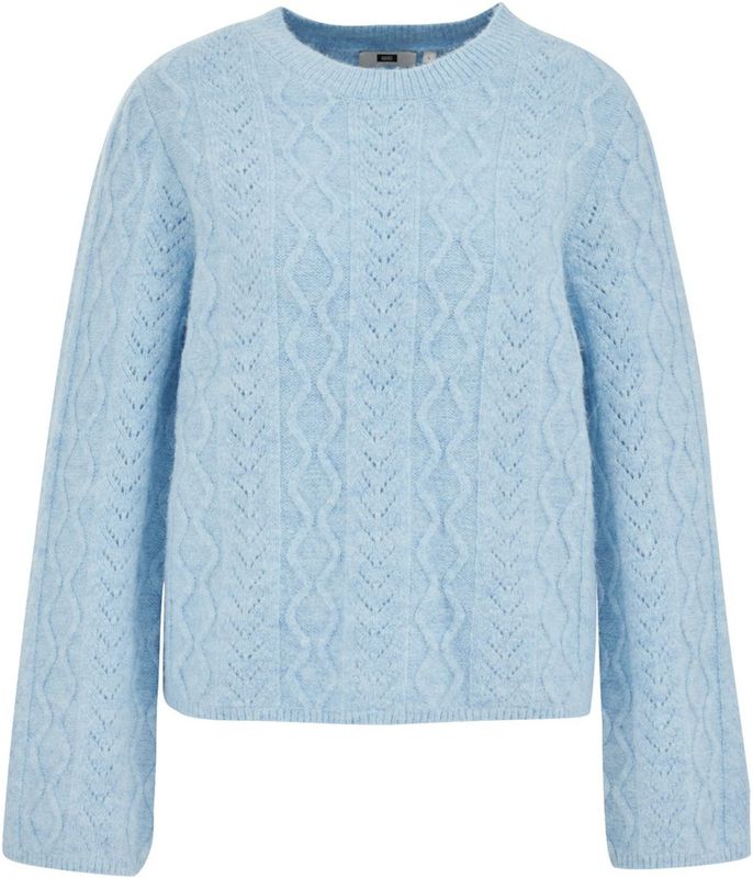 WE Fashion - Gebreide Trui - Lichtblauw - Wol