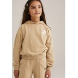 WE Fashion - Oversized Hoodie - Lichtbruin - Katoen