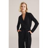 WE Fashion - Jumpsuit - Zwart - Straight Fit