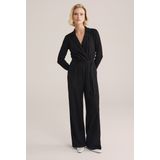 WE Fashion - Jumpsuit - Zwart - Straight Fit