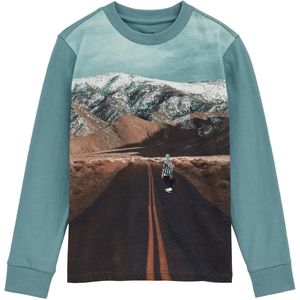WE Fashion Shirt  turquoise / bruin / donkerbruin / mandarijn