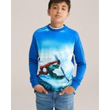 WE Fashion - Shirt - Kobaltblauw Donkergroen Donkerrood Offwhite - Lange Mouw