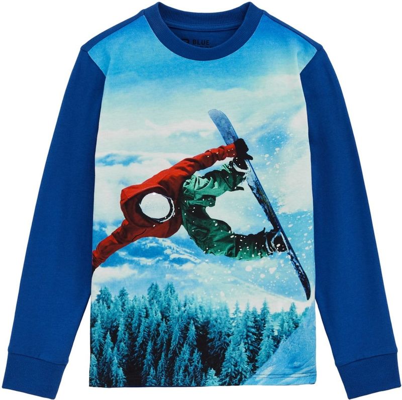 WE Fashion - Shirt - Kobaltblauw Donkergroen Donkerrood Offwhite - Lange Mouw