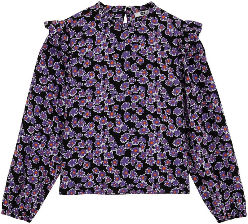 WE Fashion - Blouse - Paars - Regular Fit - Viscose