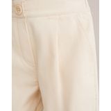 WE Fashion - Broek - Ecru - Wide Leg - Gevoerde Zoom