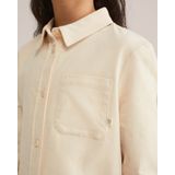 WE Fashion - Jurk - Natuurwit - Katoen - Knoopsluiting - Lange Mouw - Kort/Mini