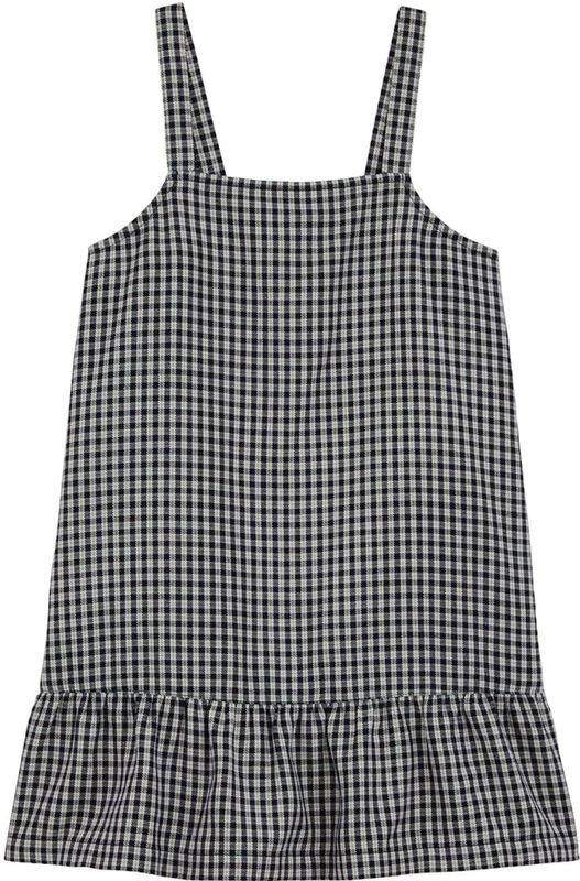 WE Fashion - Jurk - Donkerblauw / Offwhite - Mouwloos - Kort