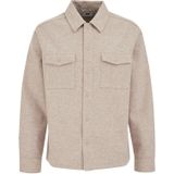 WE Fashion - Overshirt - Beige - Boxy Fit - Klassieke Kraag