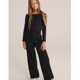 WE Fashion - Broek - Zwart/Wit - Gestippeld - Gerecycled Materiaal - Loosefit