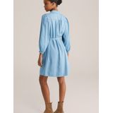 WE Fashion - Blue Ridge - Blousejurk - Lichtblauw - Lyocell - Lange Mouwen