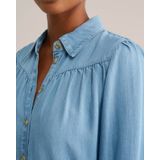 WE Fashion - Blue Ridge - Blousejurk - Lichtblauw - Lyocell - Lange Mouwen