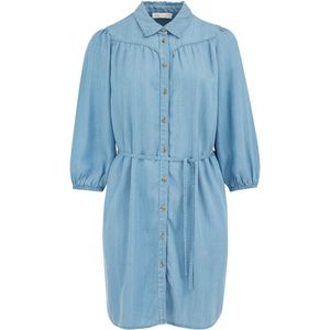 WE Fashion - Curve - Denim Blousejurk - Light Blue Denim