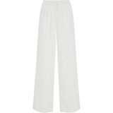 WE Fashion - Bandplooibroek - Offwhite - Corduroy - High Waist - Wide Leg