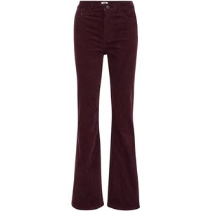 WE Fashion Dames flared broek van ribstof