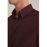 WE Fashion - Heren tall fit Overhemd - Rood - Piquéjersey - Katoen