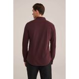 WE Fashion - Heren tall fit Overhemd - Rood - Piquéjersey - Katoen