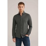 WE Fashion Heren tall fit overhemd van piquéjersey