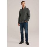 WE Fashion Heren tall fit overhemd van piquéjersey