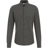 WE Fashion Heren tall fit overhemd van piquéjersey
