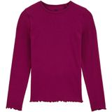 WE Fashion - T-shirt - Lichtpaars - Ribstof - Katoen