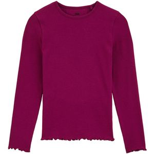 WE Fashion - T-shirt - Lichtpaars - Ribstof - Katoen