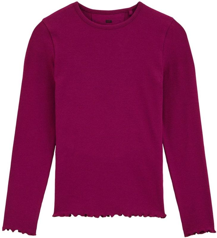 WE Fashion - T-shirt - Lichtpaars - Ribstof - Katoen