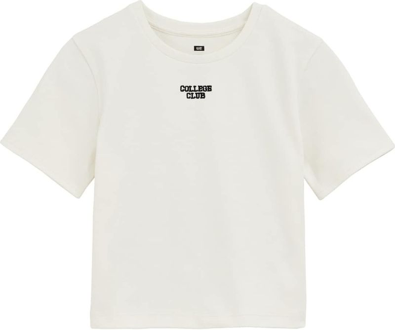 WE Fashion - T-shirt - Ecru - Regular Fit - Katoen