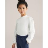 WE Fashion - Shirt - Lichtbeige - Lange Mouw - Normale Pasvorm