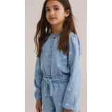 WE Fashion - Blue Ridge Blouse - Medium Blue Denim - Lange Pofmouwen