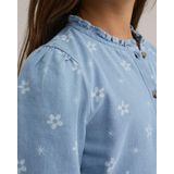 WE Fashion - Blue Ridge Blouse - Medium Blue Denim - Lange Pofmouwen