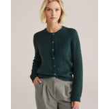 WE Fashion - Gebreid Vest - Donkergroen