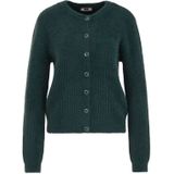 WE Fashion - Gebreid Vest - Donkergroen