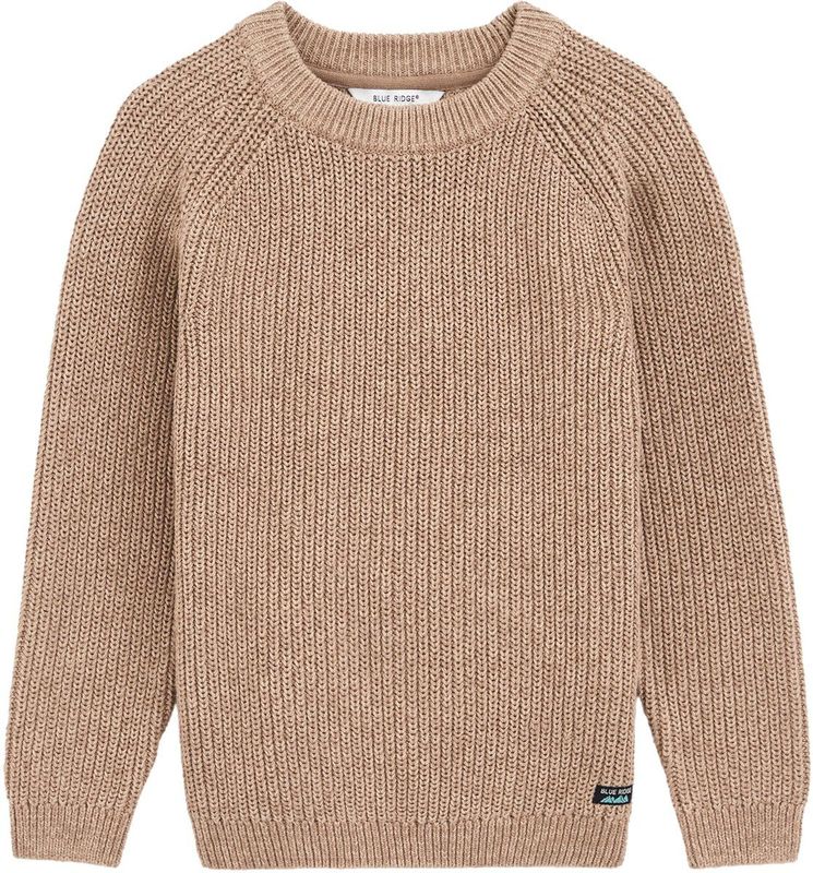 Blue Ridge - Jongens Trui met Structuur - Beige - Regular Fit - Katoen