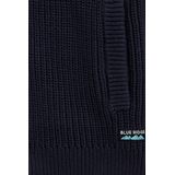 WE Fashion - Gebreid Vest - Marine - Lange Mouw - Ritssluiting